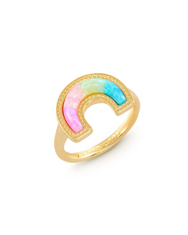 Rainbow Gold Band Ring in Pastel Mix Kendra Scott